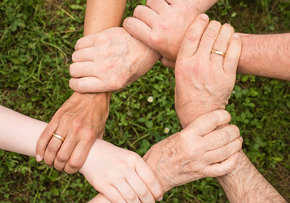 hands joined in circle